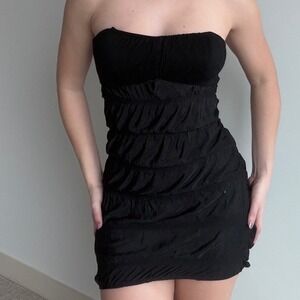 Vintage Y2K Bui Yah Kah USA stretch Knit Textured Mini‎ Dress